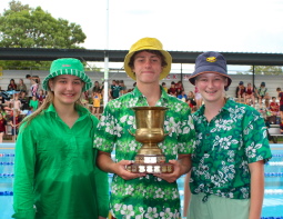 Evans House Captains with swimming trophy