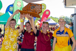 Wheeler house captains with trophy