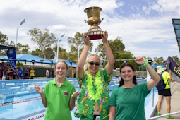 Evans House Captains with trophy